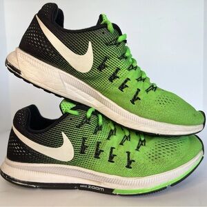 Size 9.5 Men’s Nike Air Zoom Pegasus 33 Rage Green Running Shoes 831352-301